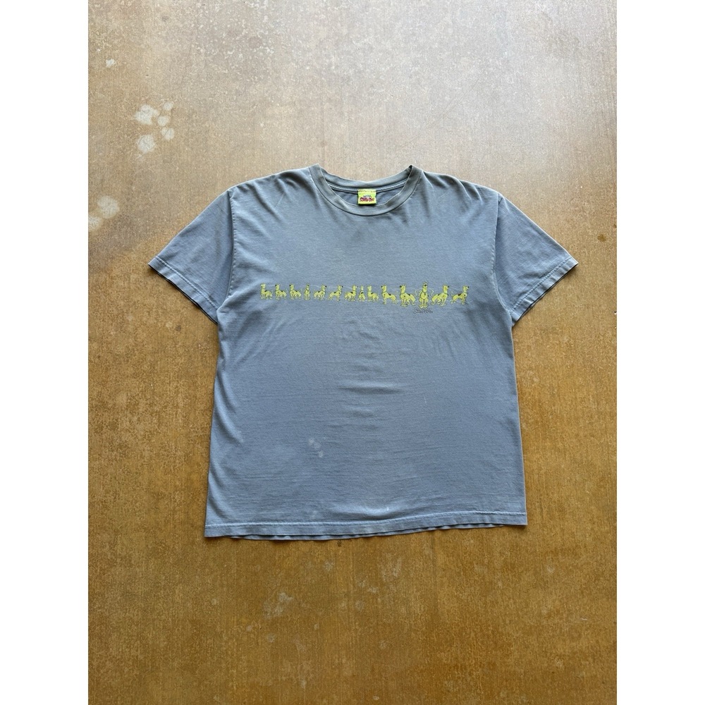 VTG 90s Cartoon Network Faded Scooby Doo Wrap Around Show Promo T-Shirt XL Gray